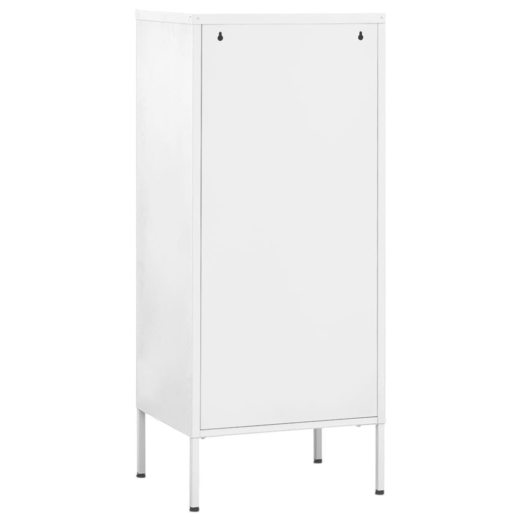 Armadietto Bianco 42,5x35x101,5 cm in Acciaio | homemem39