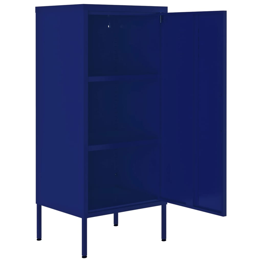 Armadietto Blu Marino 42,5x35x101,5 cm in Acciaio | homemem39