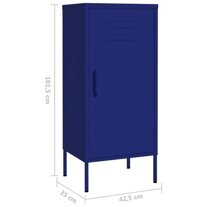 Armadietto Blu Marino 42,5x35x101,5 cm in Acciaio | homemem39