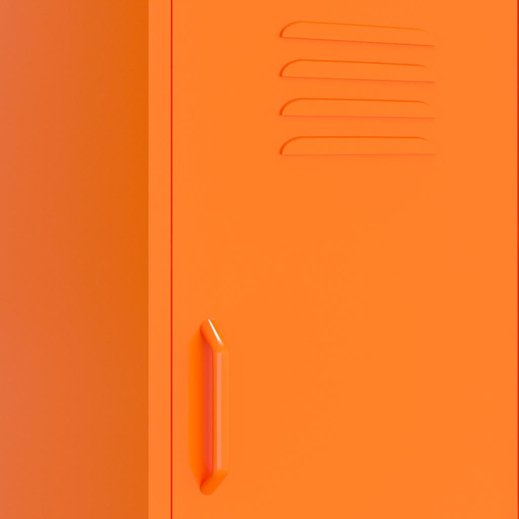 Armadietto Arancione 42,5x35x101,5 cm in Acciaio