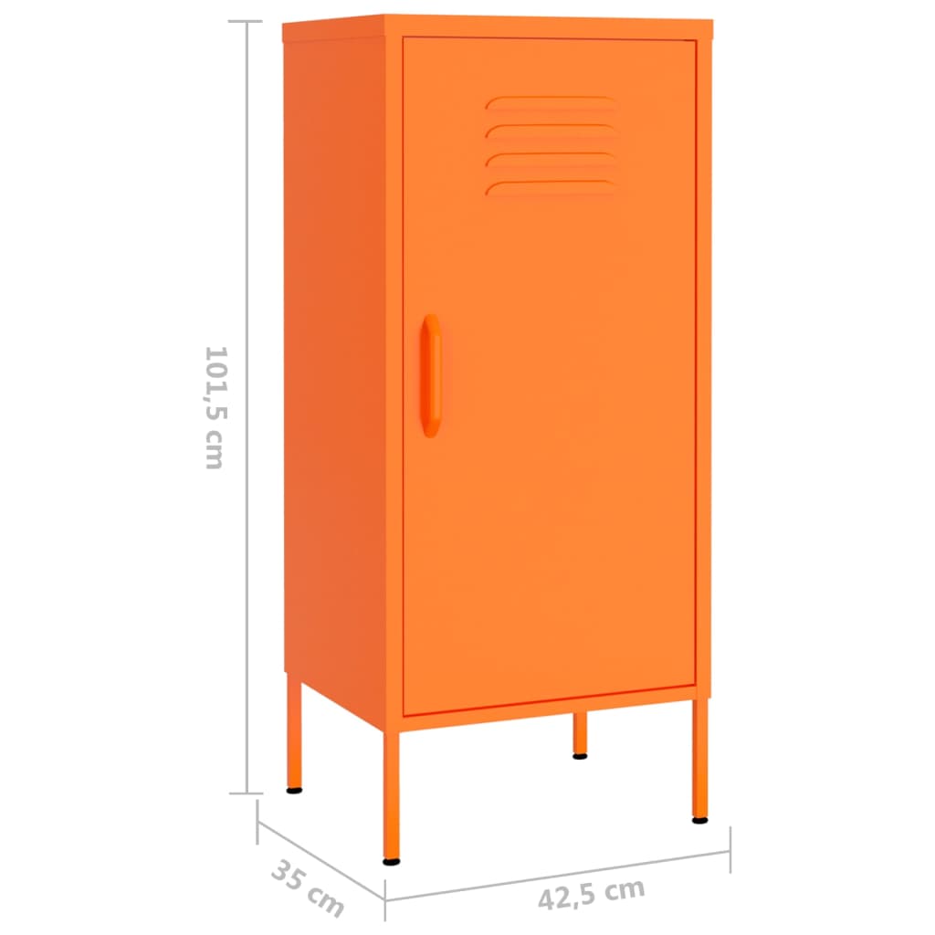 Armadietto Arancione 42,5x35x101,5 cm in Acciaio | homemem39