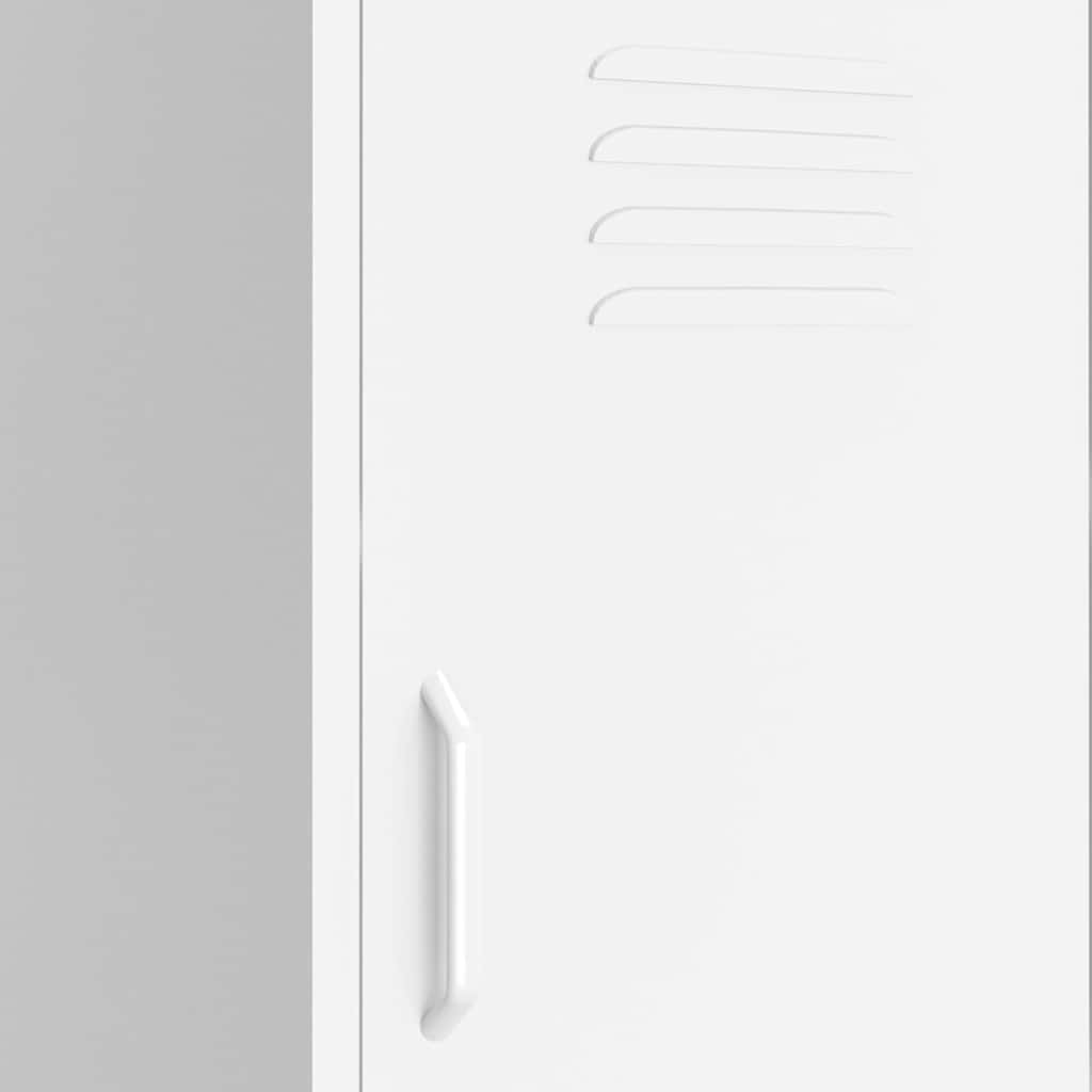 Armadietto Bianco 42,5x35x101,5 cm in Acciaio