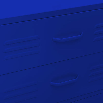 Cassettiera Blu Marino 80x35x101,5 cm in Acciaio - homemem39