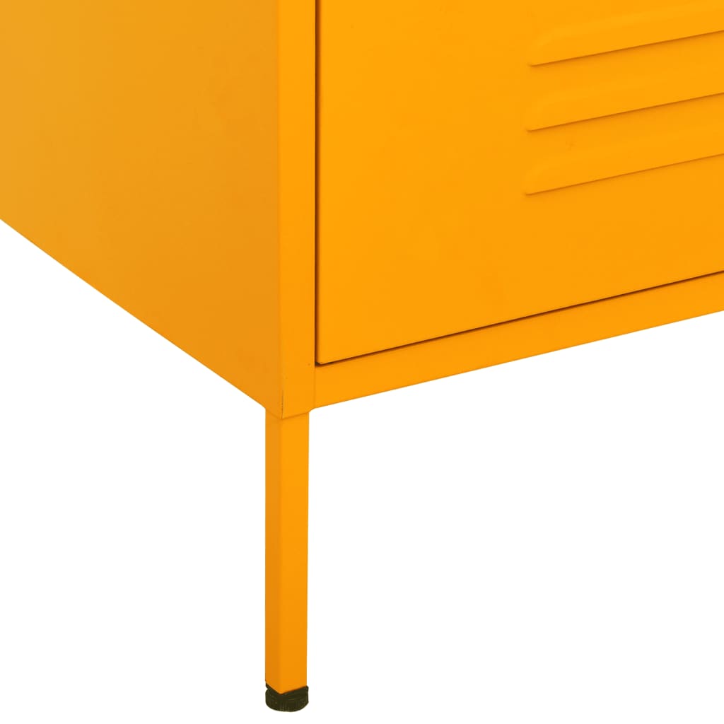 Cassettiera Giallo Senape 80x35x101,5 cm in Acciaio | homemem39