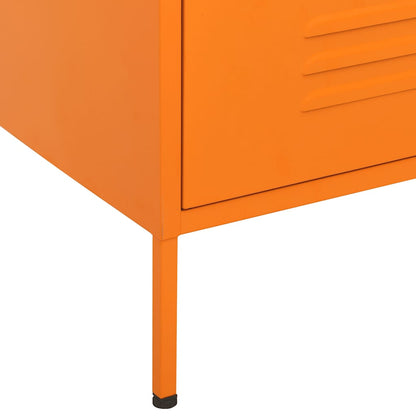 Cassettiera Arancione 80x35x101,5 cm in Acciaio | homemem39