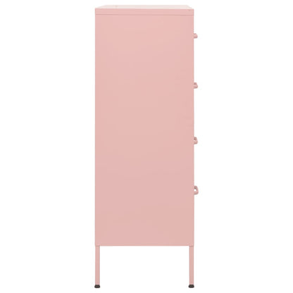 Cassettiera Rosa 80x35x101,5 cm in Acciaio