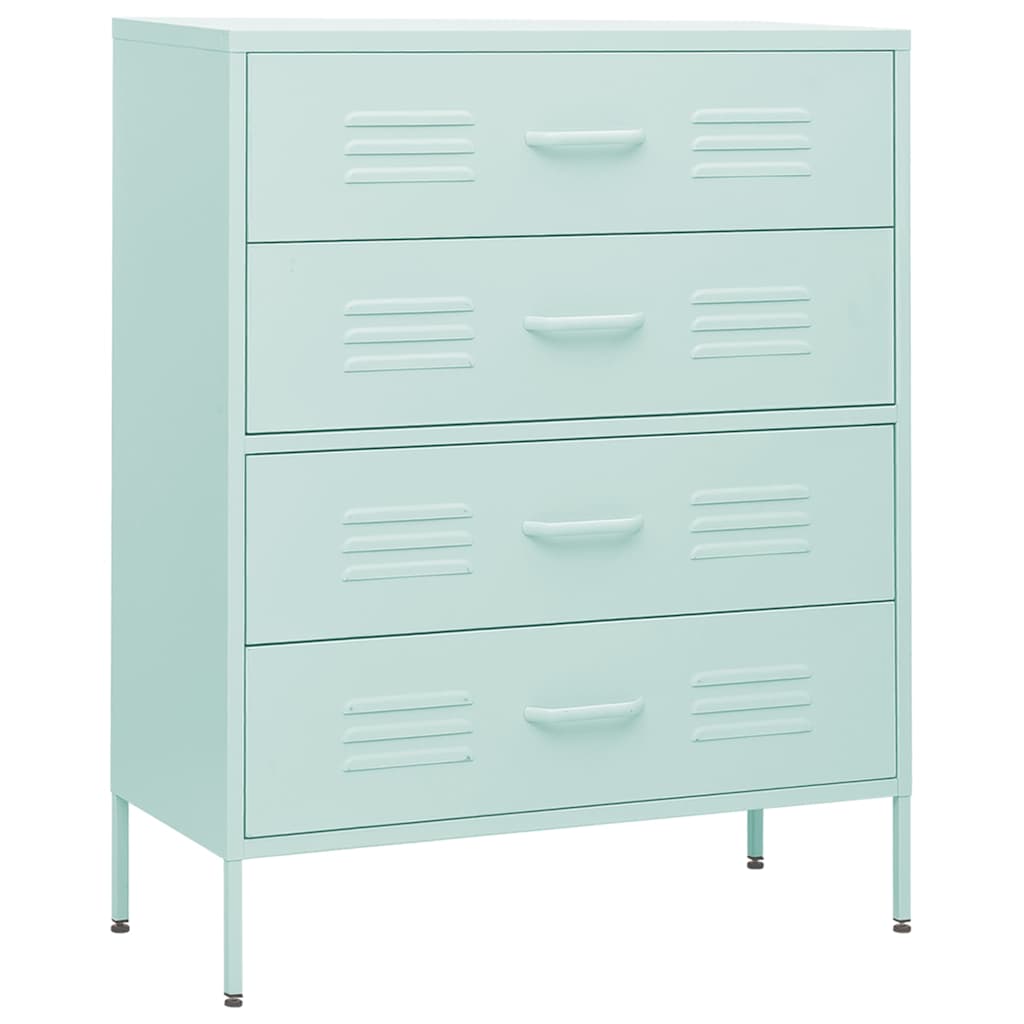 Cassettiera Menta 80x35x101,5 cm in Acciaio