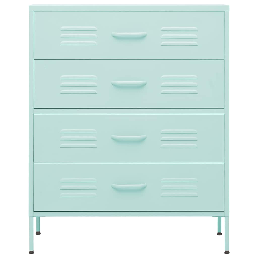 Cassettiera Menta 80x35x101,5 cm in Acciaio