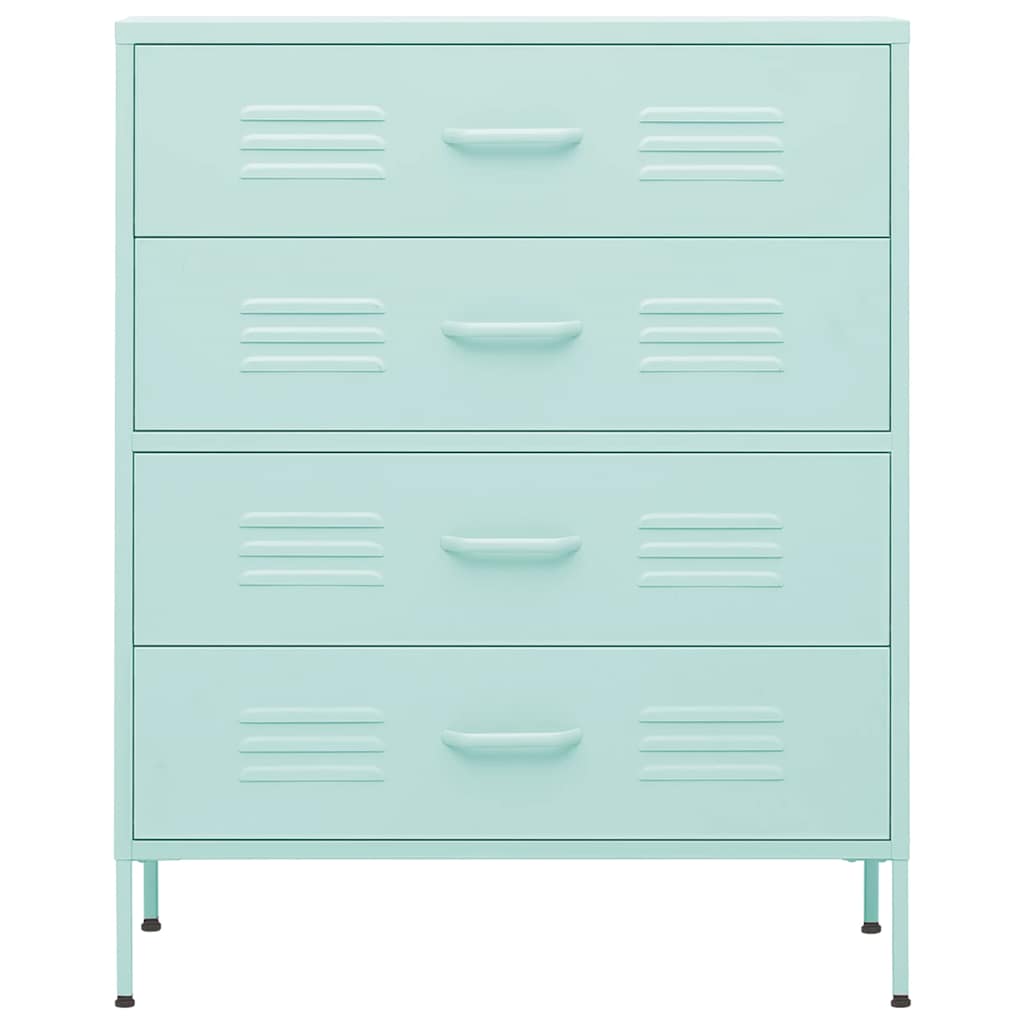 Cassettiera Menta 80x35x101,5 cm in Acciaio
