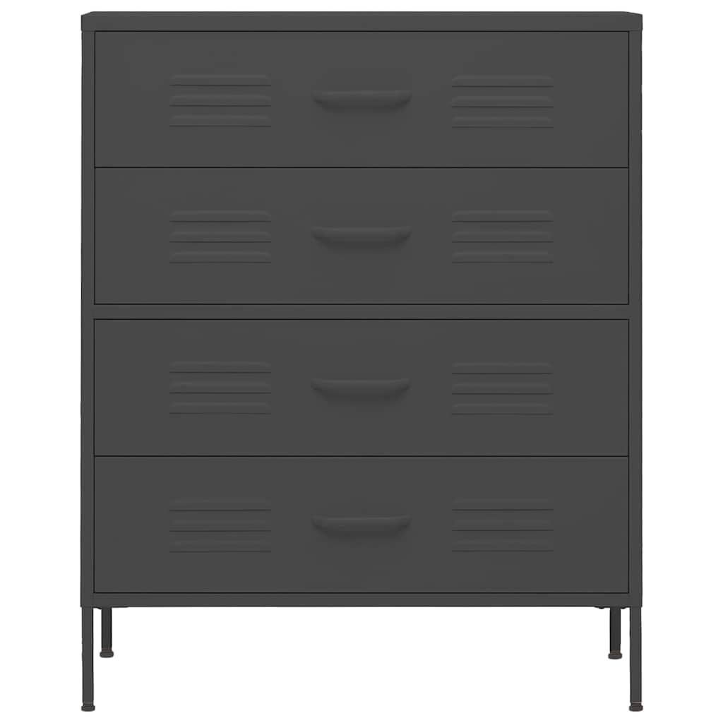 Cassettiera Antracite 80x35x101,5 cm in Acciaio