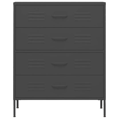 Cassettiera Antracite 80x35x101,5 cm in Acciaio