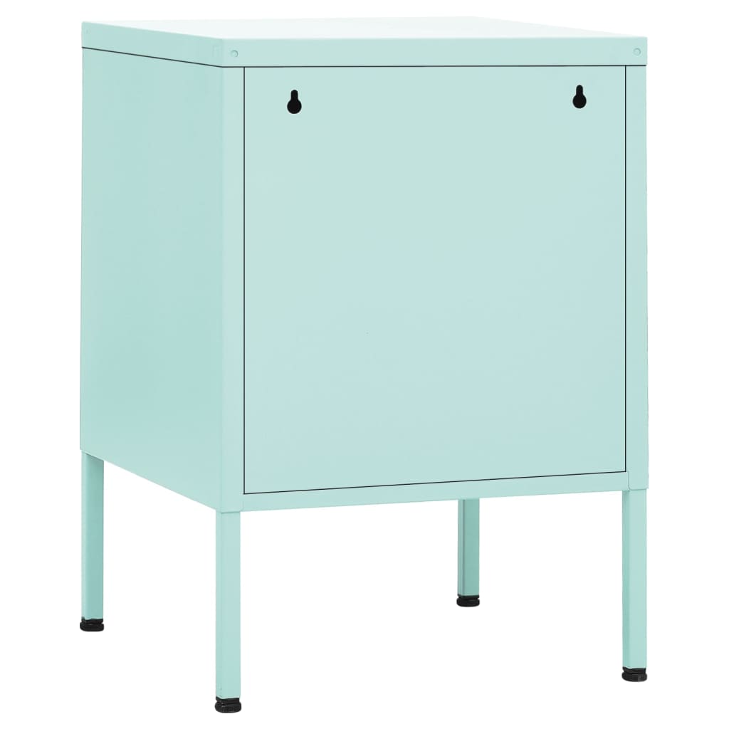 Comodino Menta 35x35x51 cm in Acciaio | homemem39