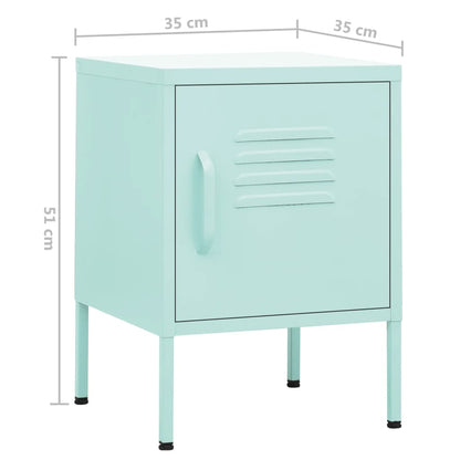 Comodino Menta 35x35x51 cm in Acciaio | homemem39