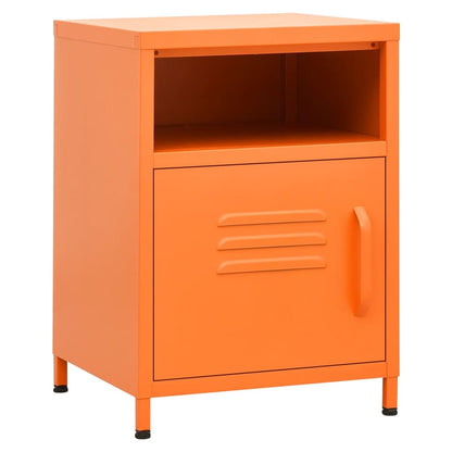 Comodino Arancione 35x35x51 cm in Acciaio | homemem39