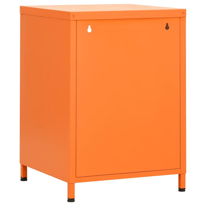 Comodino Arancione 35x35x51 cm in Acciaio | homemem39