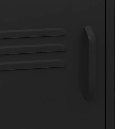 Comodino Nero 35x35x51 cm in Acciaio - homemem39