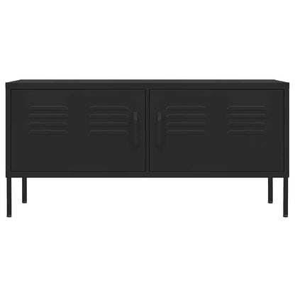 Mobile TV Nero 105x35x50 cm in Acciaio