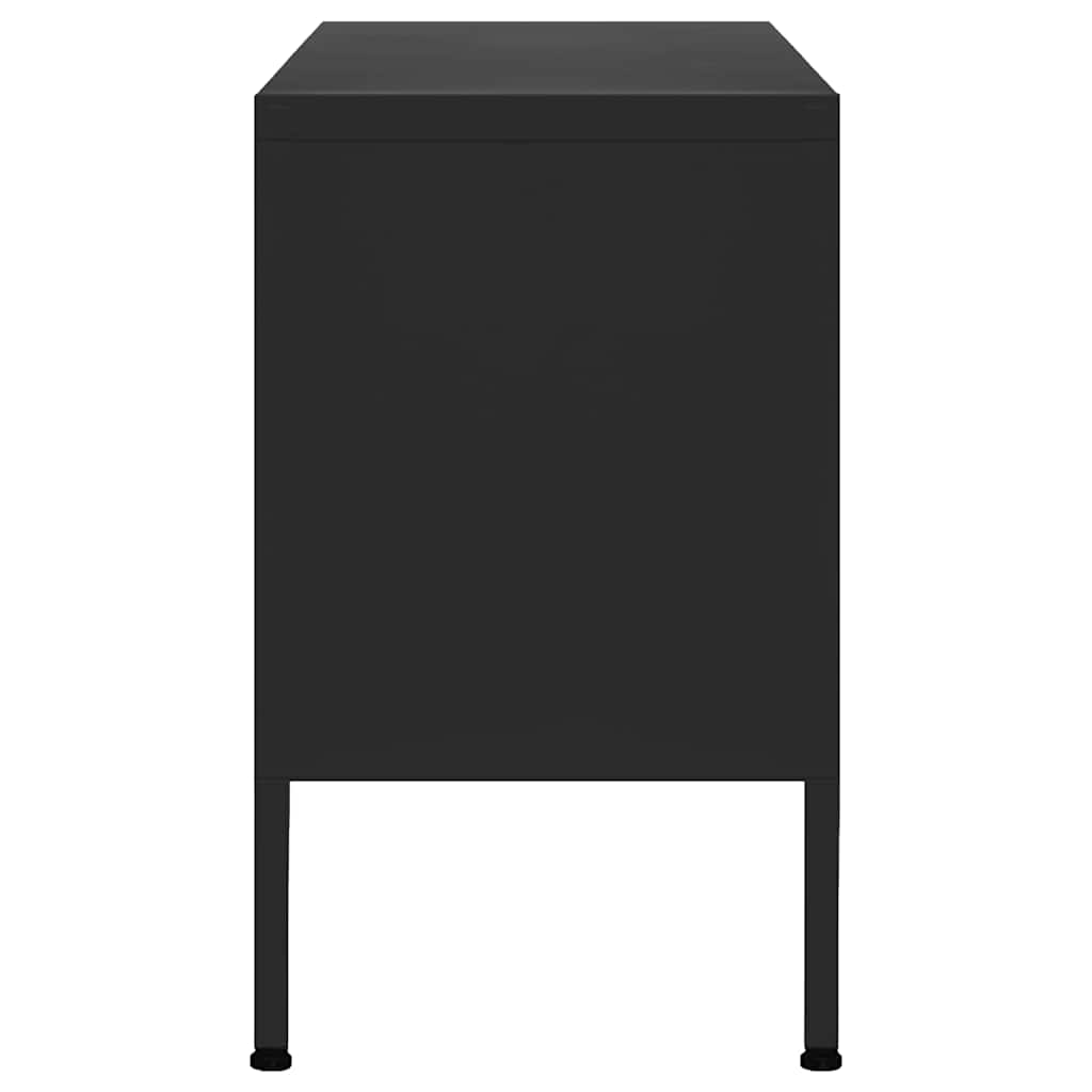 Mobile TV Nero 105x35x50 cm in Acciaio