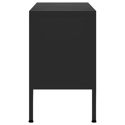 Mobile TV Nero 105x35x50 cm in Acciaio