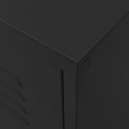 Mobile TV Nero 105x35x50 cm in Acciaio - homemem39