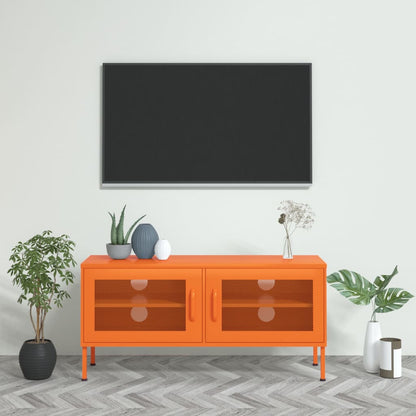 Mobile TV Arancione 105x35x50 cm in Acciaio - homemem39