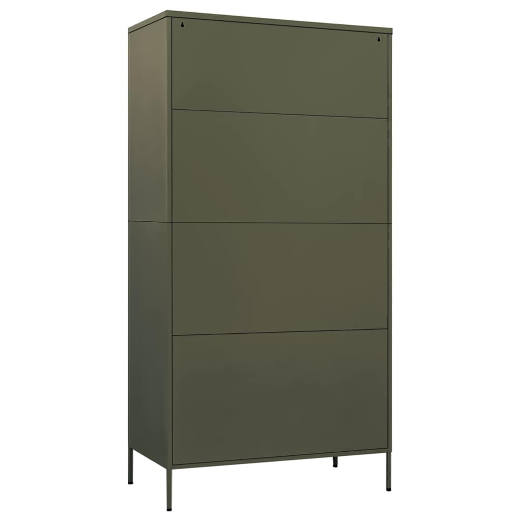 Armadio Verde Oliva 90x50x180 cm in Acciaio