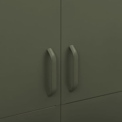 Armadio Verde Oliva 90x50x180 cm in Acciaio - homemem39
