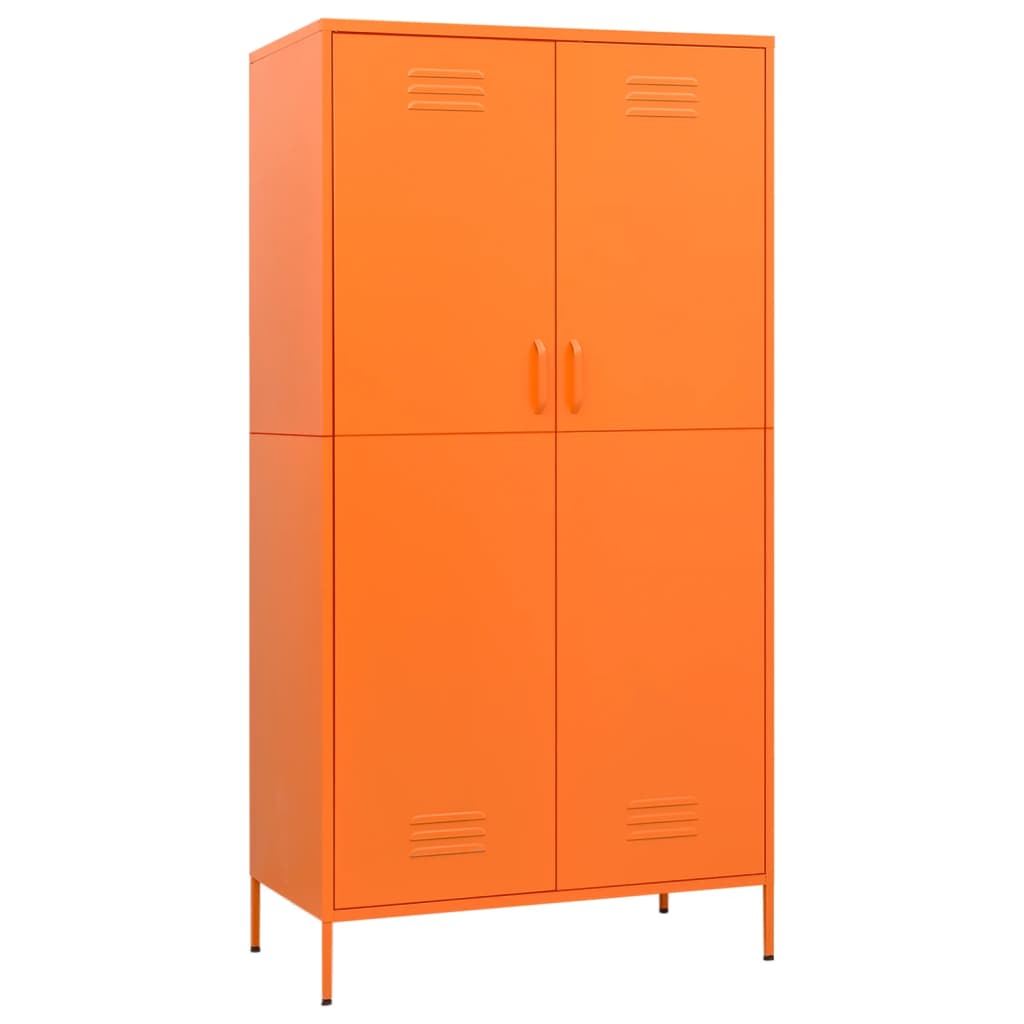 Armadio Arancione 90x50x180 cm in Acciaio - homemem39