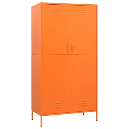 Armadio Arancione 90x50x180 cm in Acciaio - homemem39