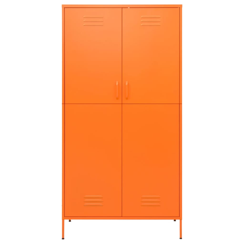 Armadio Arancione 90x50x180 cm in Acciaio - homemem39