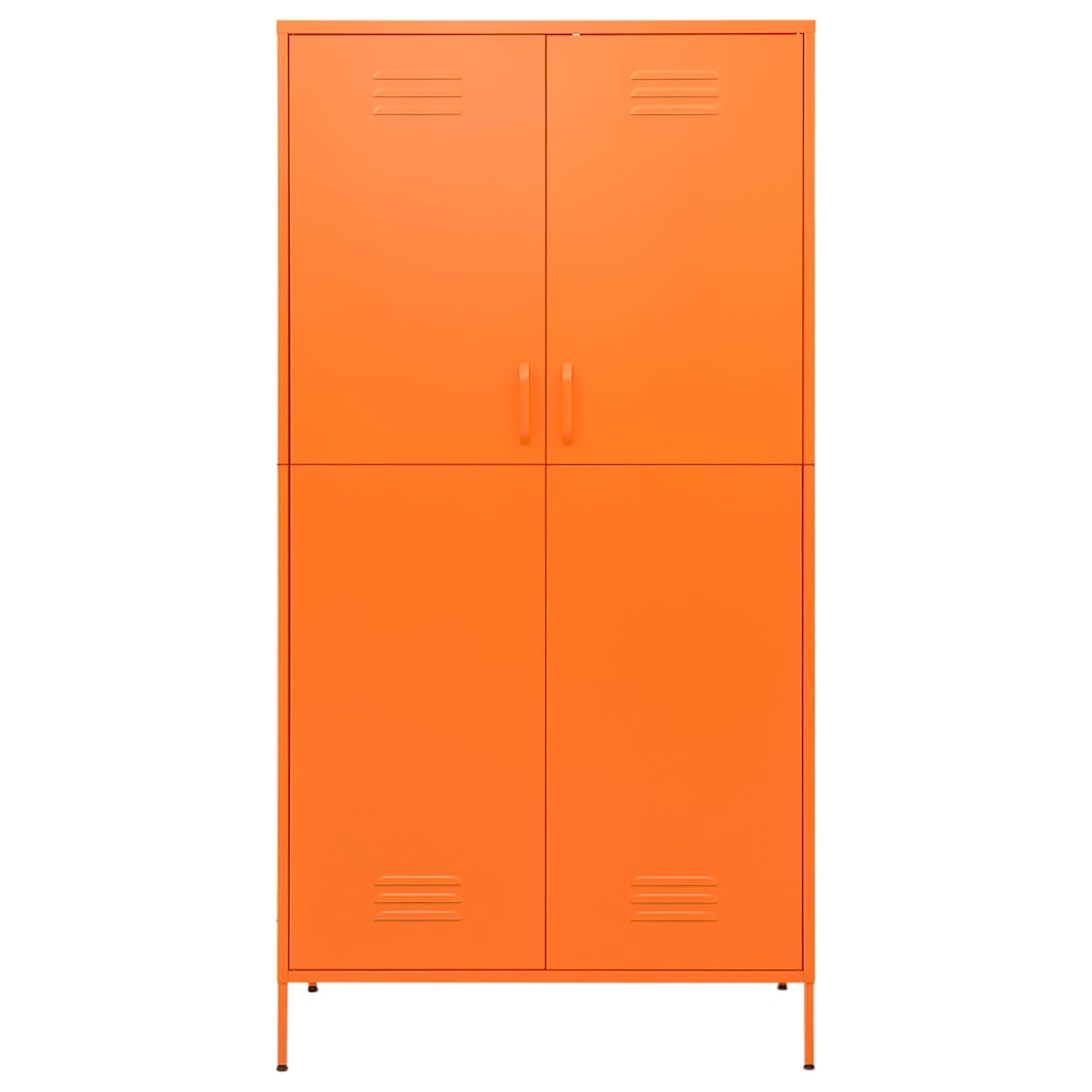 Armadio Arancione 90x50x180 cm in Acciaio