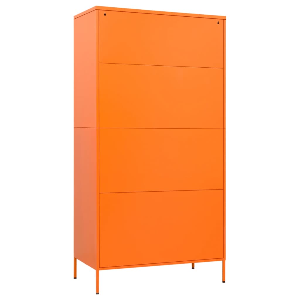 Armadio Arancione 90x50x180 cm in Acciaio - homemem39