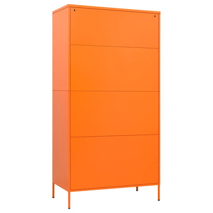 Armadio Arancione 90x50x180 cm in Acciaio - homemem39