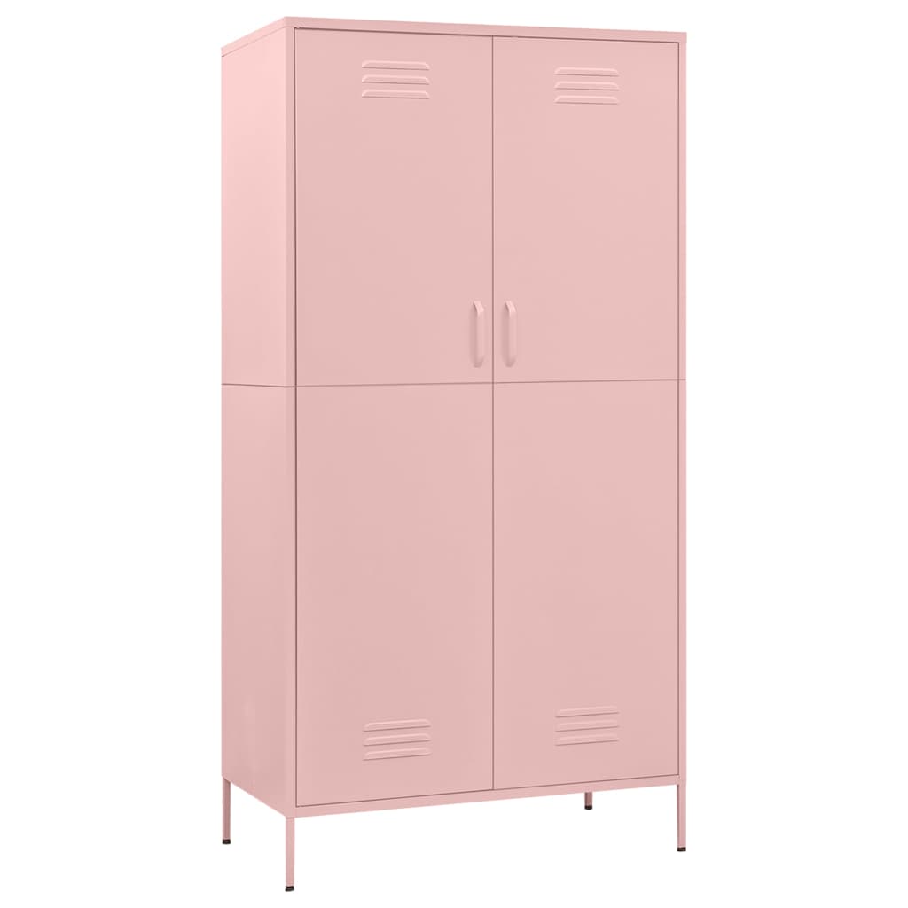 Armadio Rosa 90x50x180 cm in Acciaio