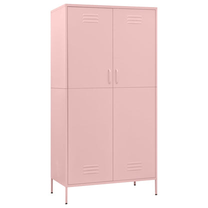 Armadio Rosa 90x50x180 cm in Acciaio