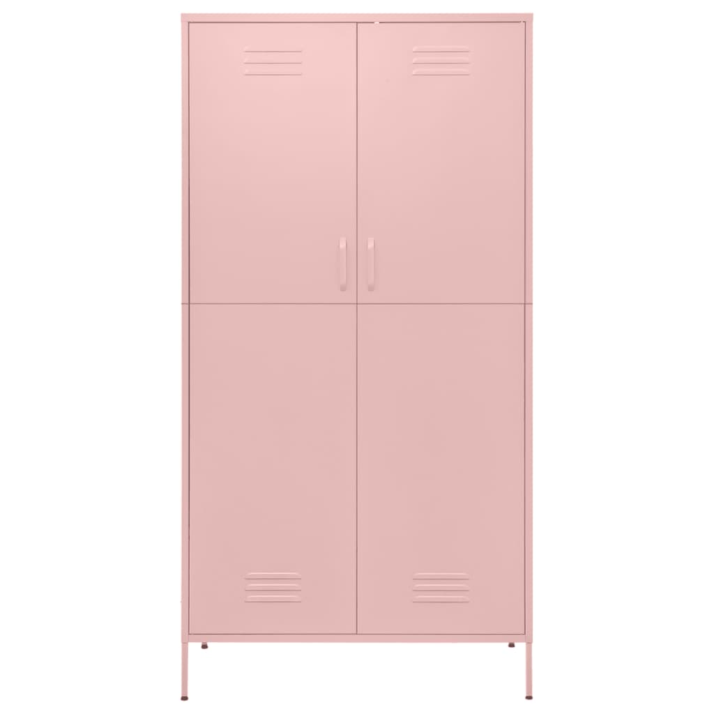Armadio Rosa 90x50x180 cm in Acciaio - homemem39