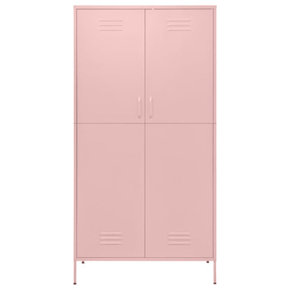 Armadio Rosa 90x50x180 cm in Acciaio - homemem39