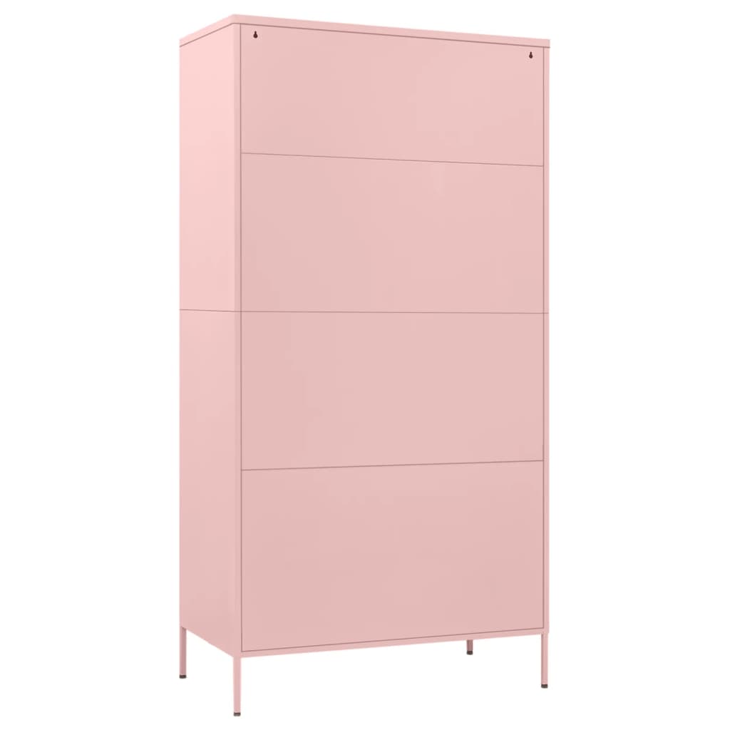 Armadio Rosa 90x50x180 cm in Acciaio - homemem39