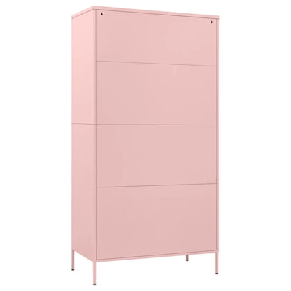 Armadio Rosa 90x50x180 cm in Acciaio - homemem39
