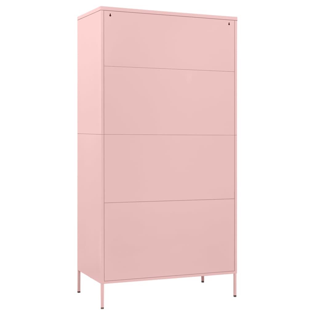 Armadio Rosa 90x50x180 cm in Acciaio