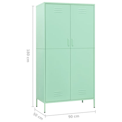 Armadio Menta 90x50x180 cm in Acciaio - homemem39