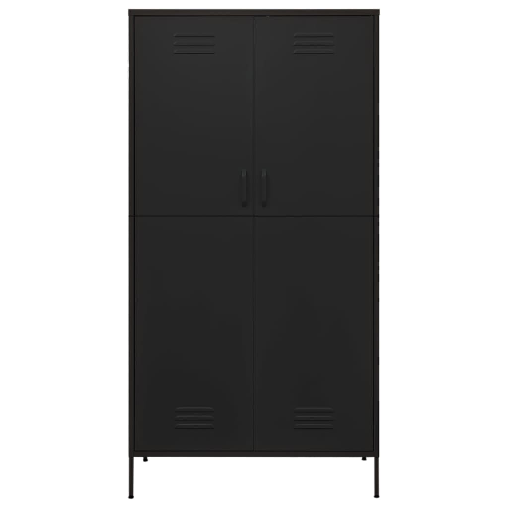 Armadio Nero 90x50x180 cm in Acciaio - homemem39