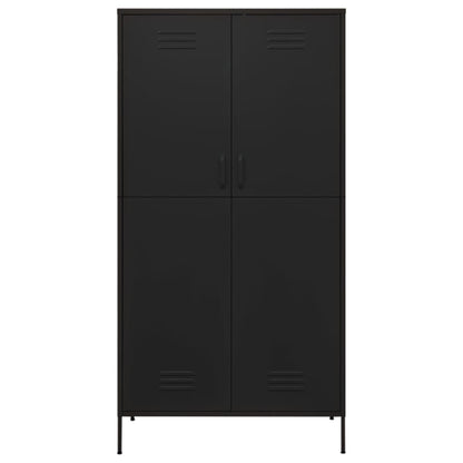 Armadio Nero 90x50x180 cm in Acciaio - homemem39