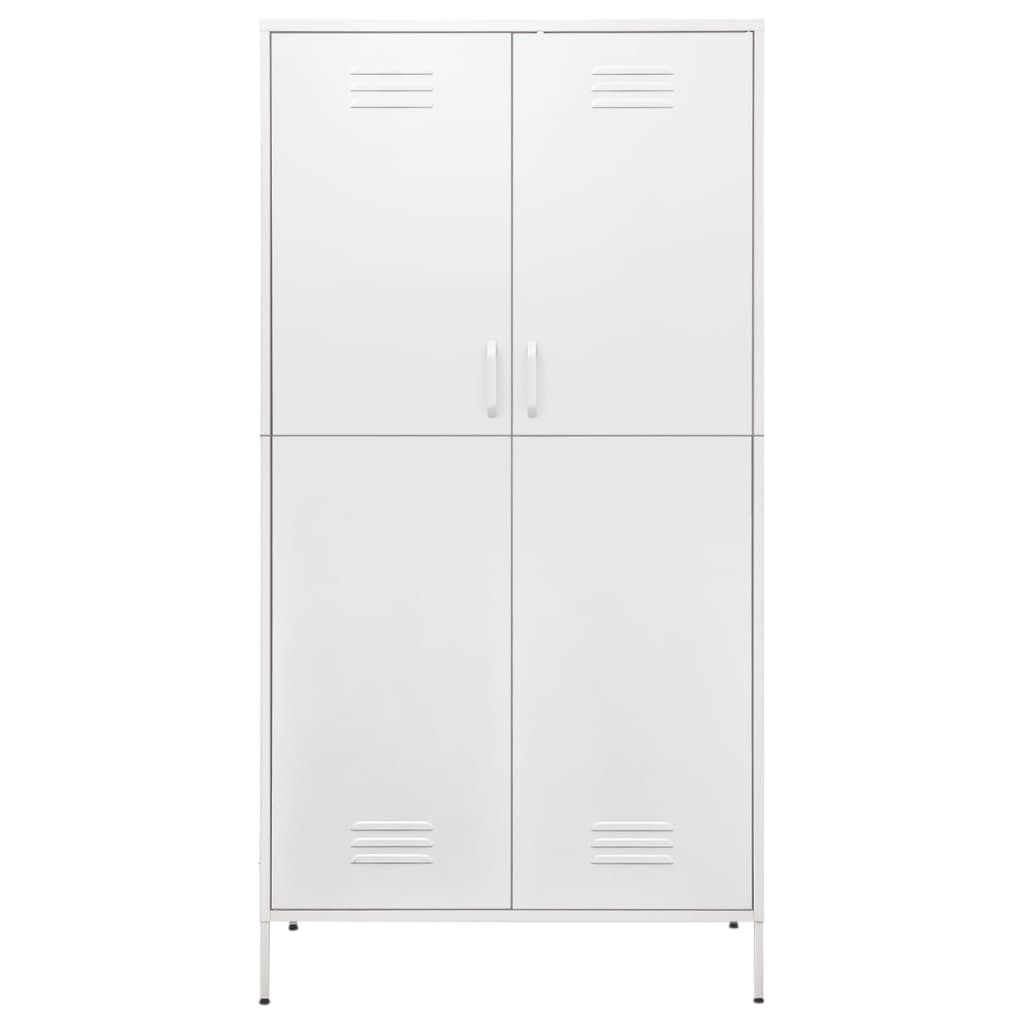 Armadio Bianco 90x50x180 cm in Acciaio - homemem39