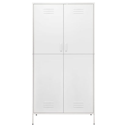 Armadio Bianco 90x50x180 cm in Acciaio - homemem39