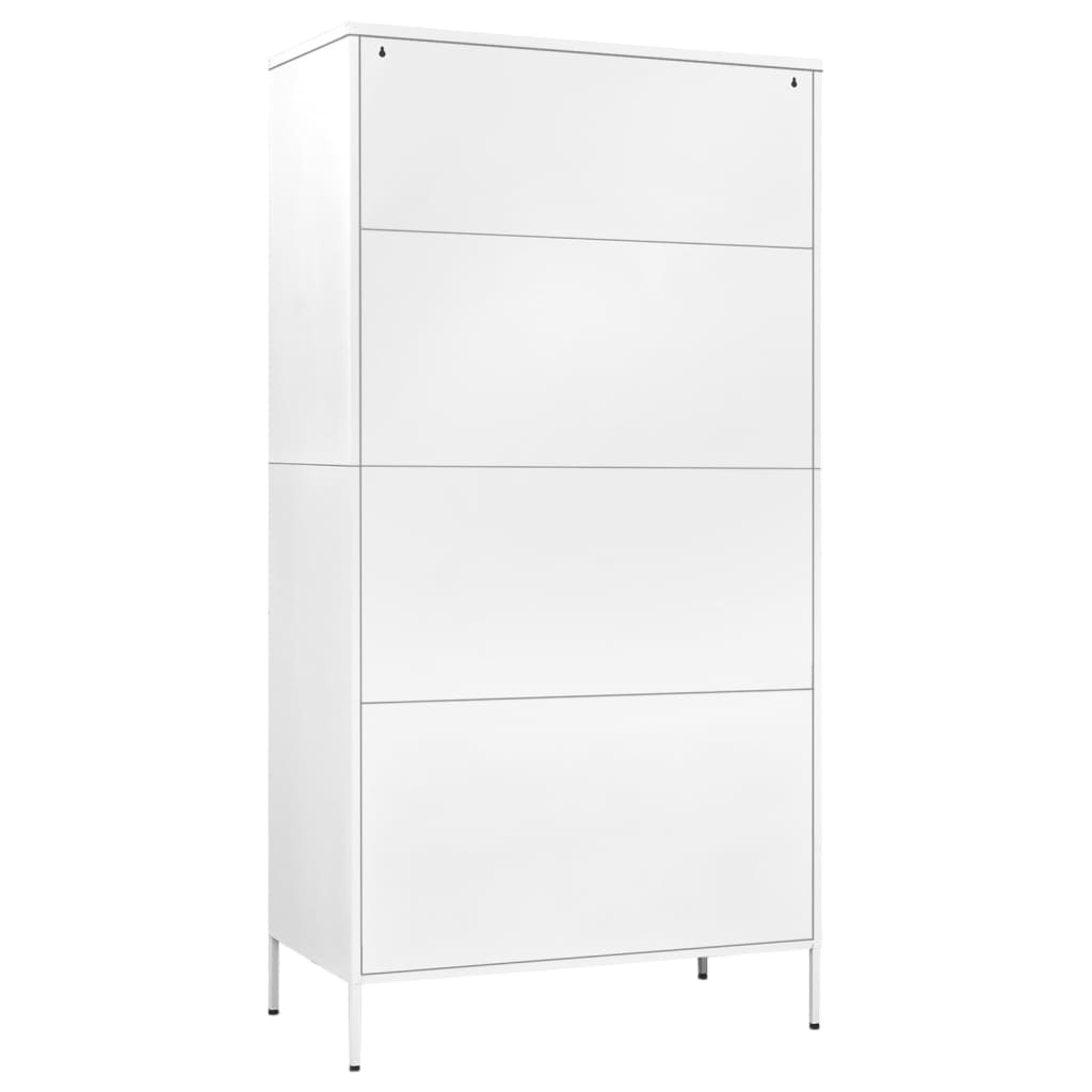 Armadio Bianco 90x50x180 cm in Acciaio - homemem39