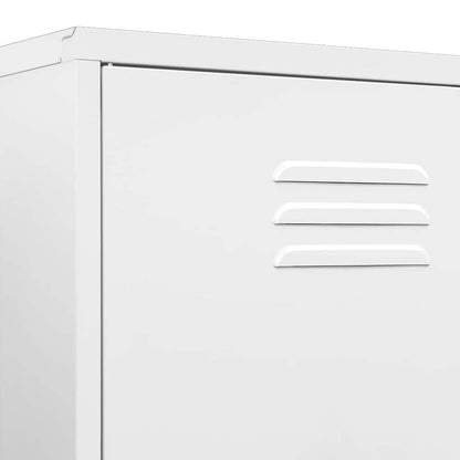 Armadio Bianco 90x50x180 cm in Acciaio