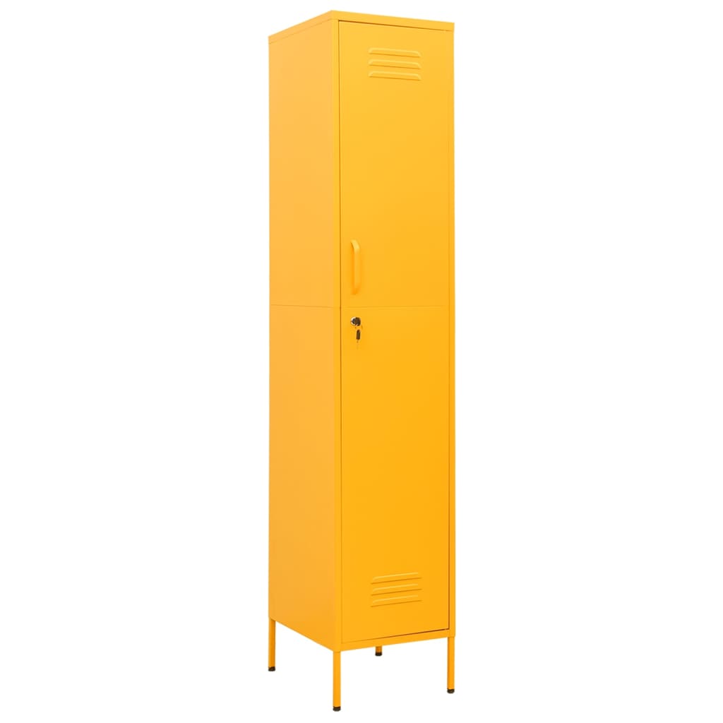 Armadio Giallo Senape 35x46x180 cm in Acciaio