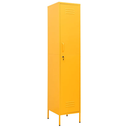 Armadio Giallo Senape 35x46x180 cm in Acciaio