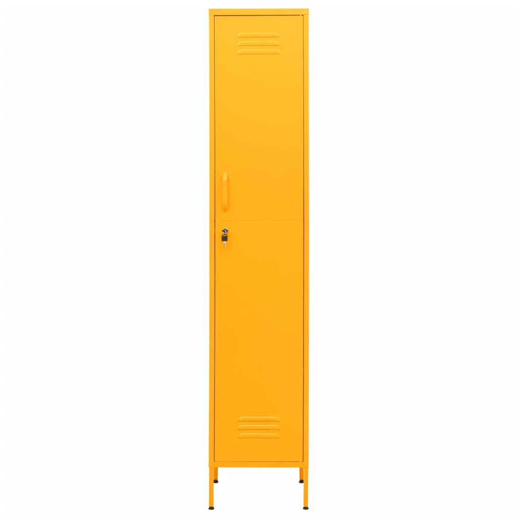 Armadio Giallo Senape 35x46x180 cm in Acciaio | homemem39